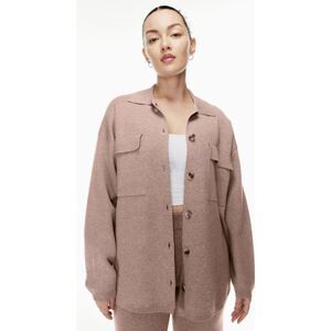 Aritzia Wilfred Free Ronnie Shirt Jacket Heather Oatmeal